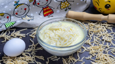 Milk soup with homemade noodles