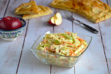 Fruit and vegetable salad with an interesting poppy dressing