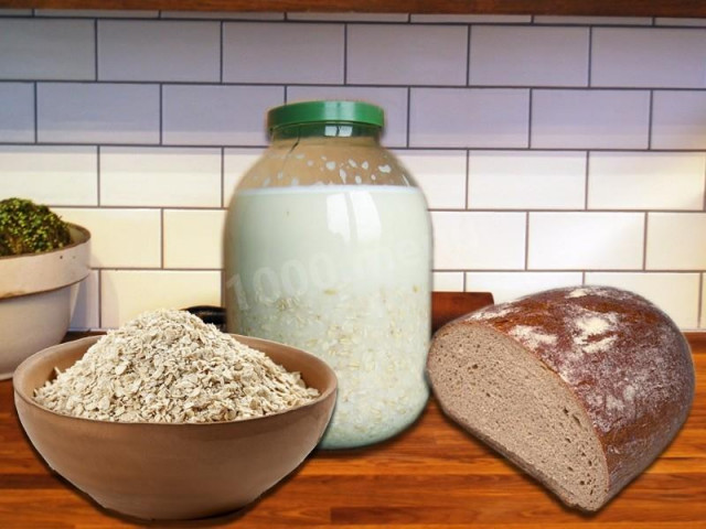 Izotov oatmeal jelly on water and kefir with bread