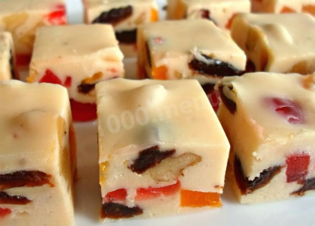 White fudge with condensed milk