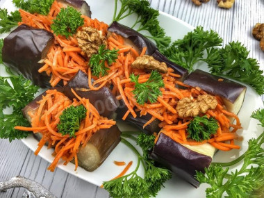 Eggplant stuffed in Korean