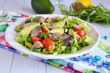 Tuna salad with avocado