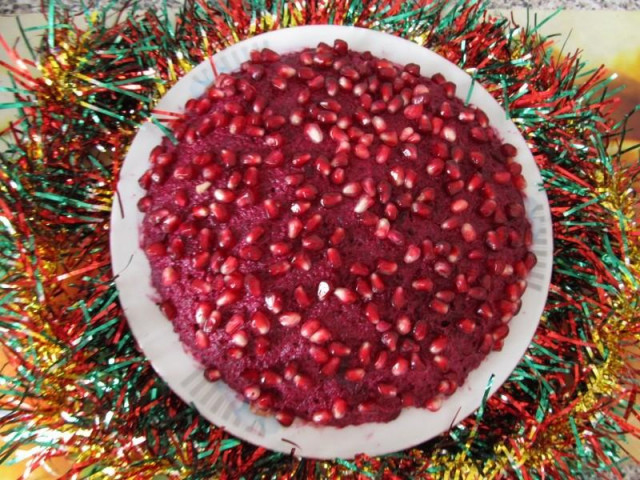 Ruby salad with pomegranate