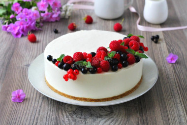 Cheesecake with gelatin without baking