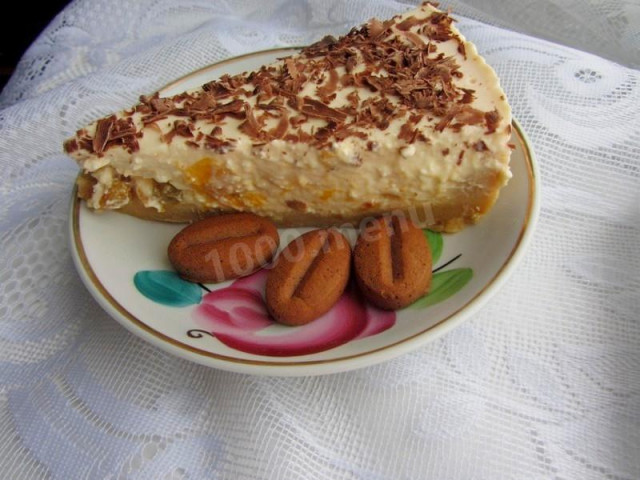 Cottage cheese cake without baking with yogurt