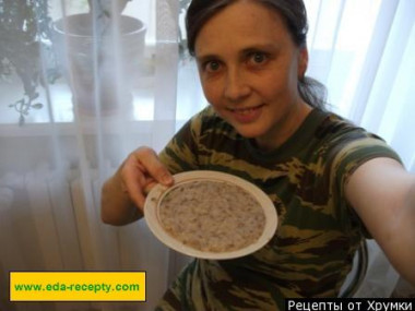 Buckwheat porridge on water with milk