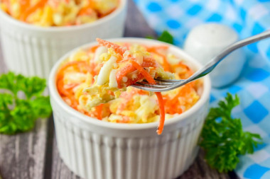 Korean carrot cheese salad