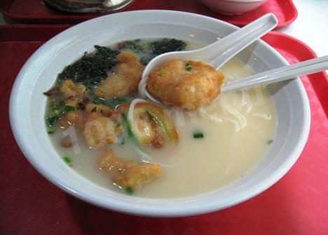 Milk soup with potatoes and herring