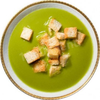 Soup with green peas