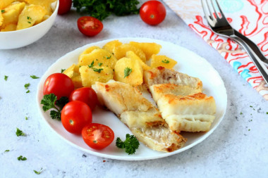 Pan-fried cod