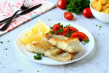 Pan-fried cod