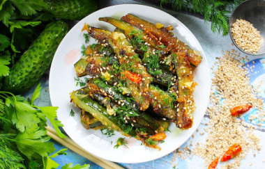 Fried cucumbers