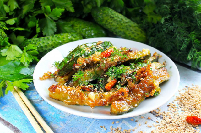 Fried cucumbers