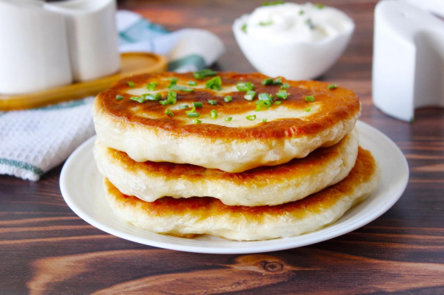 Tortillas fried in a frying pan