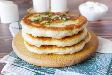 Tortillas fried in a frying pan