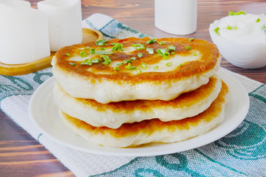 Tortillas fried in a frying pan