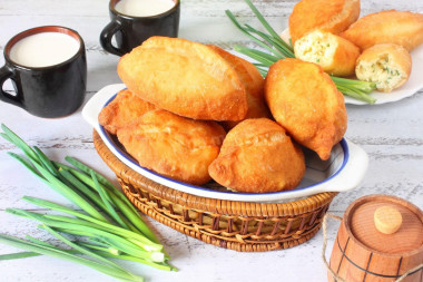 Cottage cheese pies fried in a pan