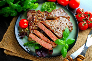 Grilled beef steak