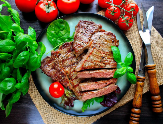 Grilled beef steak