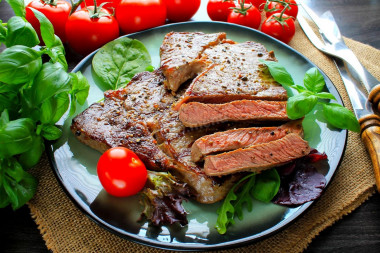 Grilled beef steak