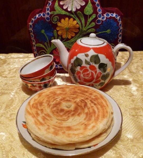 Tortillas with flour and water fried in a frying pan