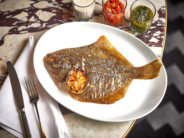 Flounder fried in the oven