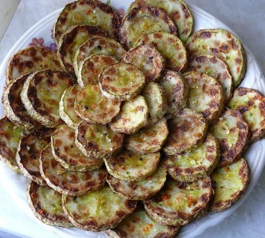 Canned fried zucchini