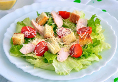 Classic Caesar salad with chicken