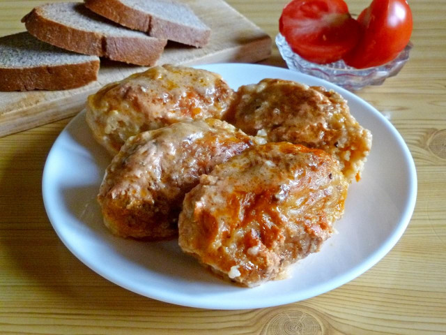 Lazy cabbage rolls with rice, cabbage and minced meat in a saucepan