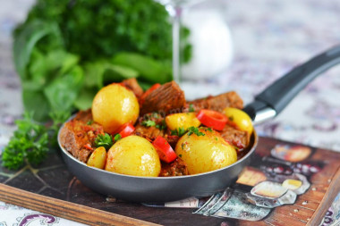 Beef stew with onions