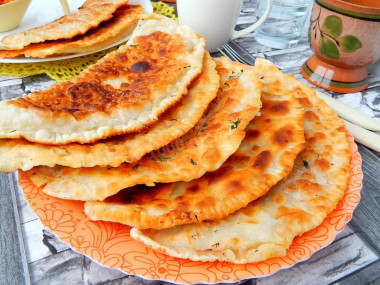 Chebureks from custard dough