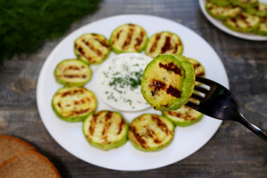 Grilled zucchini