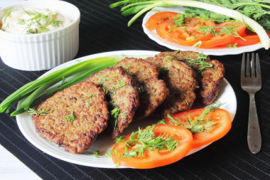 Beef liver cutlets