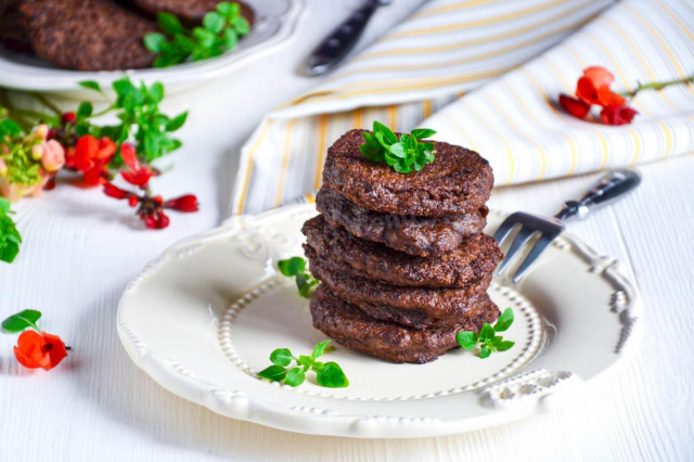 Liver pancakes made from beef liver