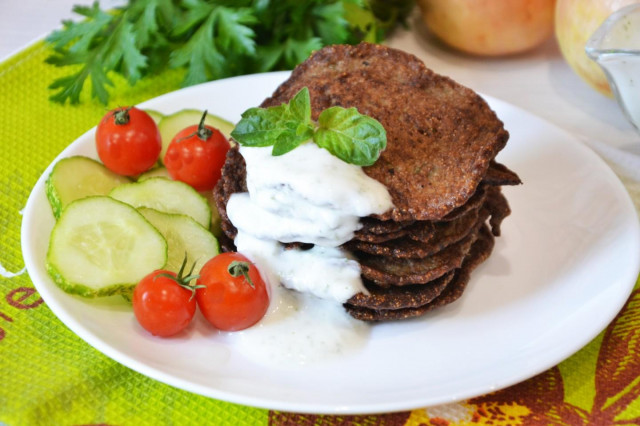 Liver fritters made from chicken liver