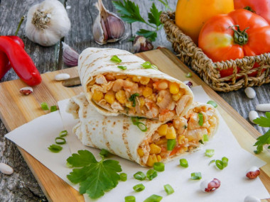 Pan-fried burrito