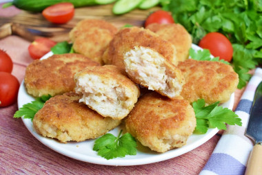 Cutlets made of lard