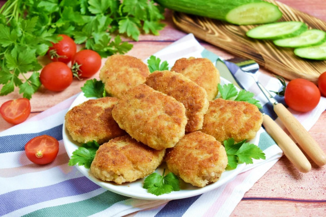 Cutlets made of lard