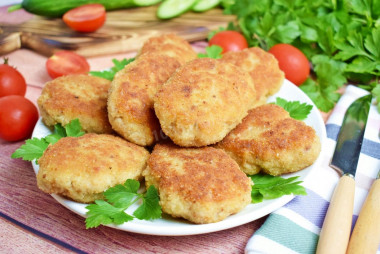 Cutlets made of lard