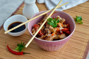 Chinese meat in sweet and sour sauce