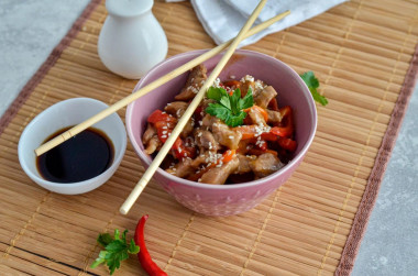 Chinese meat in sweet and sour sauce