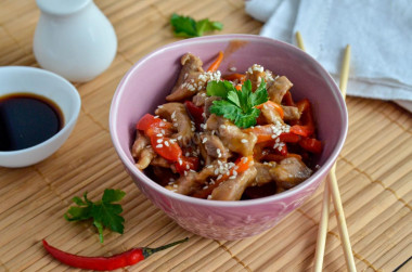 Chinese meat in sweet and sour sauce