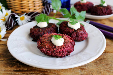 Beetroot cutlets